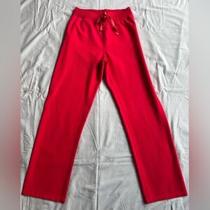 Figs Pop of Red Livingston Scrub Pants Size Small